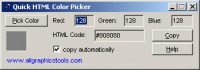 Quick HTML Color Picker 1.0 screenshot. Click to enlarge!