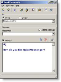 QuickMessenger 3.2 screenshot. Click to enlarge!