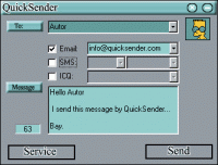 QuickSender 1.1 screenshot. Click to enlarge!