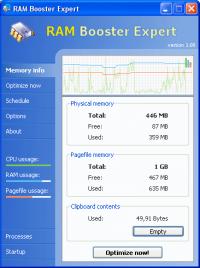 RAM Booster Expert 1.30 screenshot. Click to enlarge!