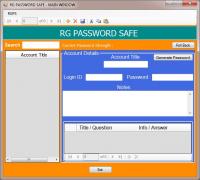 RG PASSWORD SAFE 1.0.0.14 screenshot. Click to enlarge!