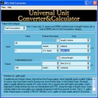 RRs Unit Converter 3.1 screenshot. Click to enlarge!