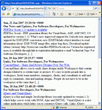 RSS2HTMLPRO.asp 1.20 screenshot. Click to enlarge!