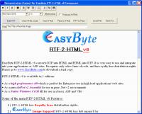 RTF-2-HTML v6 6.6.7 screenshot. Click to enlarge!