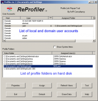 ReProfiler 1.0 screenshot. Click to enlarge!