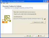 Recovery ToolBox for Outlook 3.4.17.0 screenshot. Click to enlarge!