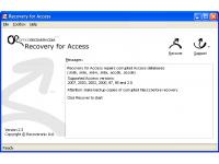 Recovery for Access 3.0.1012 screenshot. Click to enlarge!