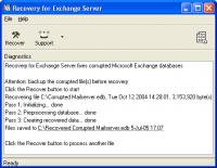 Recovery for Exchange Server 5.5.16840.1 screenshot. Click to enlarge!