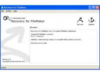 Recovery for FileMaker 2.0.0938 screenshot. Click to enlarge!