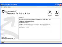 Recovery for Lotus Notes 2.5.0932 screenshot. Click to enlarge!