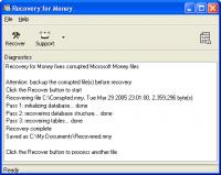 Recovery for Money 1.6.0839 screenshot. Click to enlarge!