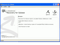 Recovery for Sybase 1.1.0937 screenshot. Click to enlarge!