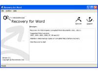 Recovery for Word 4.0.1014 screenshot. Click to enlarge!