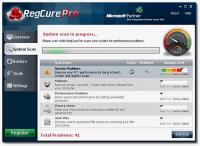 RegCure Pro 3.2.20 screenshot. Click to enlarge!