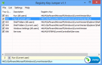 Registry Key Jumper 1.1 screenshot. Click to enlarge!