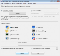 Remote Administrator Control Client Lite 5.0.0.1 screenshot. Click to enlarge!