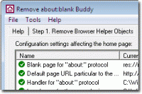 Remove about:blank Buddy 5.4 screenshot. Click to enlarge!