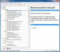 RoboJournal 0.4.1 screenshot. Click to enlarge!