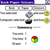 Rock-Paper-Scissors for PALM 2.0 screenshot. Click to enlarge!