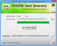 SHA256 Hash Generator 1.0 screenshot. Click to enlarge!