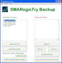 SMARegisTry Backup 1.0.0.4 screenshot. Click to enlarge!