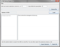 SMS Backup Reader 0.7 screenshot. Click to enlarge!