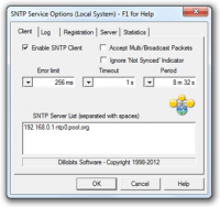 SNTP Service 5.1.24 screenshot. Click to enlarge!