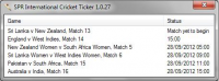 SPR International Cricket Ticker 1.3.74.0 screenshot. Click to enlarge!