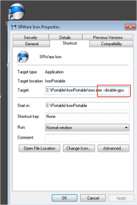 SRWare Iron Portable 29.0.1600.1 screenshot. Click to enlarge!