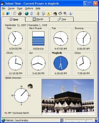 Salaat Time 2.1 screenshot. Click to enlarge!