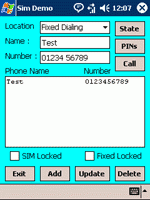 SapphireSIM 01.00 screenshot. Click to enlarge!