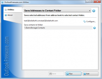 Save Addresses to Contact Folder 2.5 screenshot. Click to enlarge!
