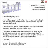 Schredit 2.0.2 screenshot. Click to enlarge!
