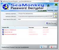 SeaMonkey Password Decryptor 3.0 screenshot. Click to enlarge!
