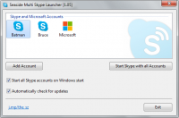 Seaside Multi Skype Launcher 1.15 screenshot. Click to enlarge!
