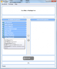 SecuSend 1.1 screenshot. Click to enlarge!