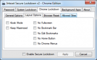 Secure Lockdown Chrome Edition 2.0.2.00.158 screenshot. Click to enlarge!
