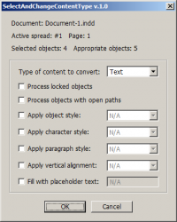 SelectAndChangeContentType 1.0 screenshot. Click to enlarge!