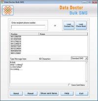 Send Bulk SMS Messages 4.0.1.6 screenshot. Click to enlarge!