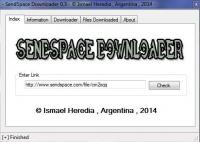 SendSpace Downloader 0.3 screenshot. Click to enlarge!