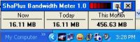 ShaPlus Bandwidth Meter 1.4.2 screenshot. Click to enlarge!