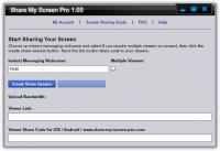 Share My Screen Pro 1.05 screenshot. Click to enlarge!