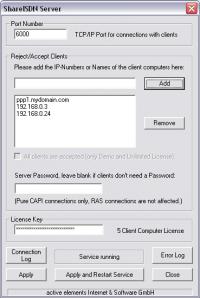 ShareISDN 1.3.1 screenshot. Click to enlarge!