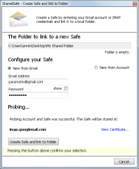 SharedSafe 2.0.3259 screenshot. Click to enlarge!