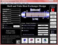 Shell and Tube Heat Exchanger Design 1.6.0.10 screenshot. Click to enlarge!