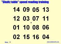Shultc wide eyes table for speed reading 2.1 screenshot. Click to enlarge!