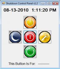 Shutdown Control Panel 1.2 screenshot. Click to enlarge!