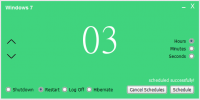 Shutdown Scheduler 2.0 screenshot. Click to enlarge!