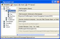 Signumsoft HtmlNavigator (CMS) 2004 screenshot. Click to enlarge!