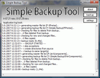 Simple Backup Tool 1.7.1 Build 98 screenshot. Click to enlarge!